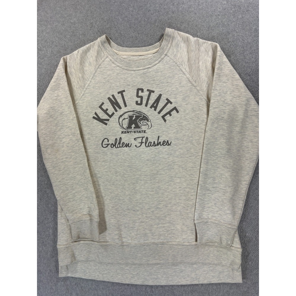 Kent State Golden Flashes Screened Logo Campus Sweatshirt (Women's XL) Gray